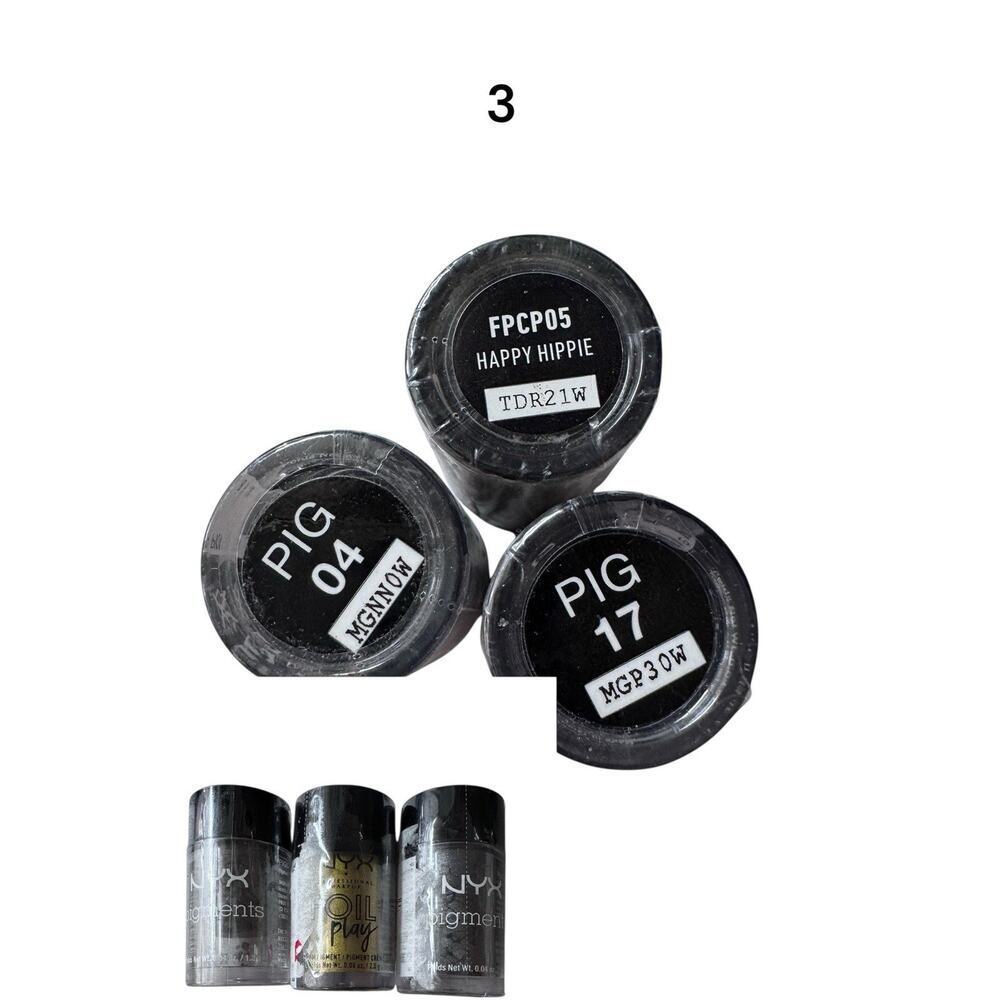 NYX Pigment‎ Trio Shade Names in pictures Discontnd Unopened For Craft/Display